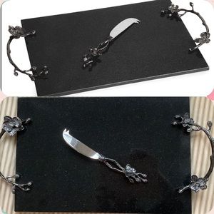 NWOT Michael Aram Black Orchid Cheese Board Knife